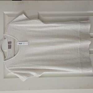 NWT Chico's Knit Shadow Stripe Tunic Cream